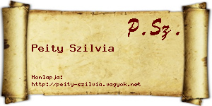Peity Szilvia névjegykártya